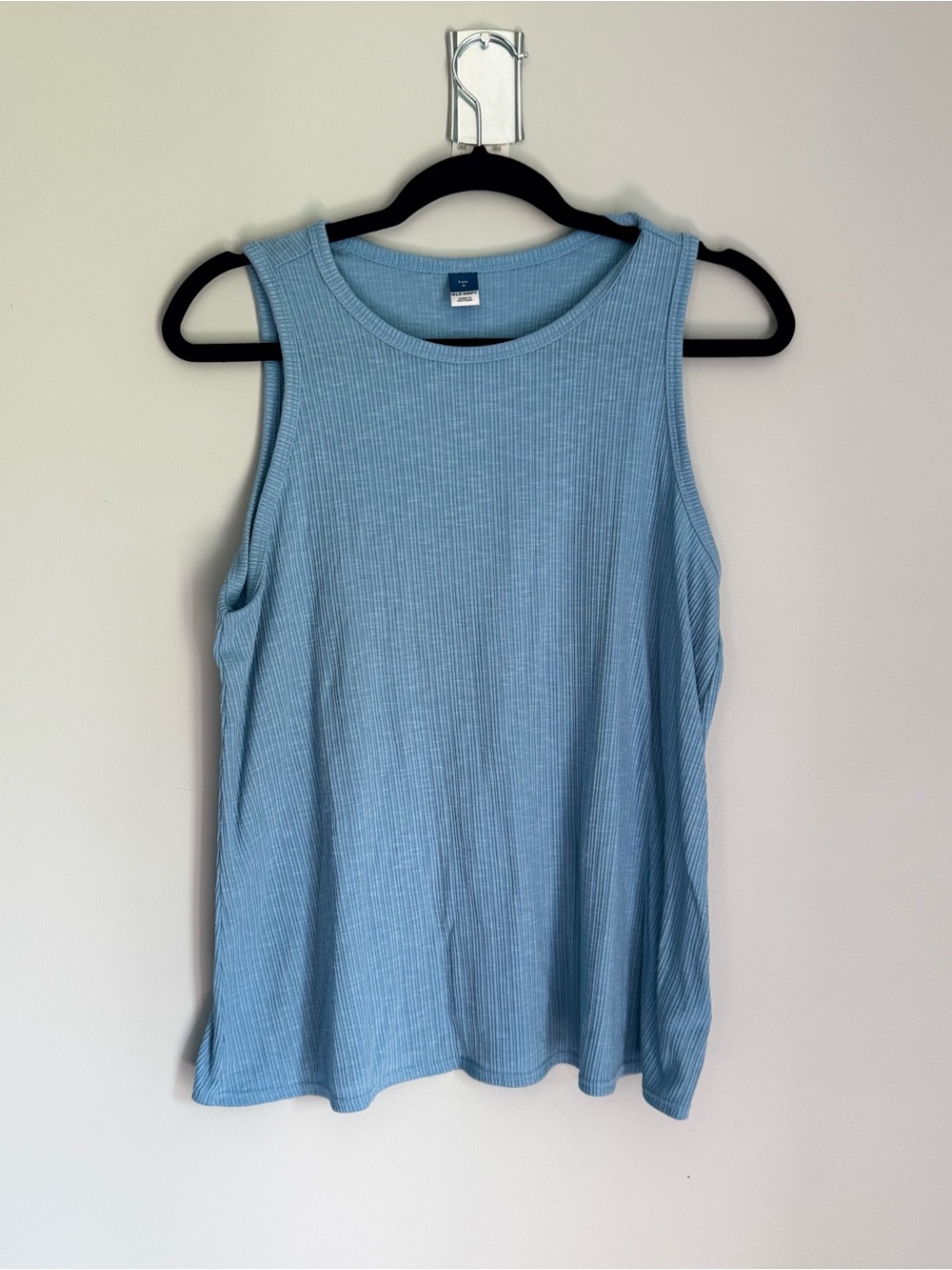 Old Navy Luxe Women’s Medium Blue Ribbed Tank Top Sleeveless